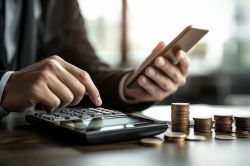 © AucArtStudio - stock.adobe.com Foto: Mann mit Taschenrechner